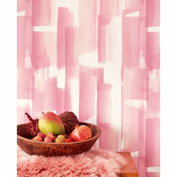 Vilgot Blush Abstract Wallpaper - Brewster Wallcovering