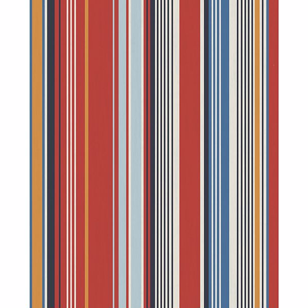 Picture of Svea Red Stripe Wallpaper