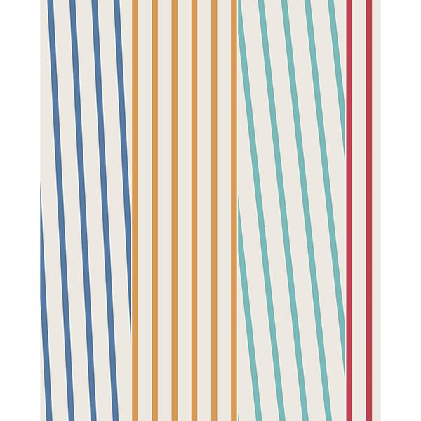 Picture of Maryam Multicolor Modern Stripe Wallpaper