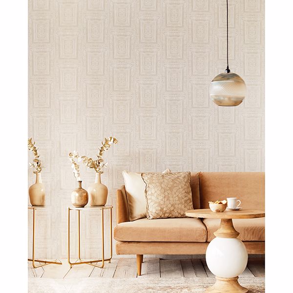 Olsson Off-White Wood Panel Wallpaper  | Brewster Wallcovering - The WorkRm