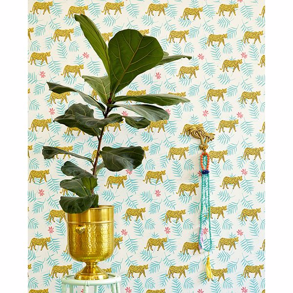 Exempel Multicolor Cheetah Wallpaper  | Brewster Wallcovering