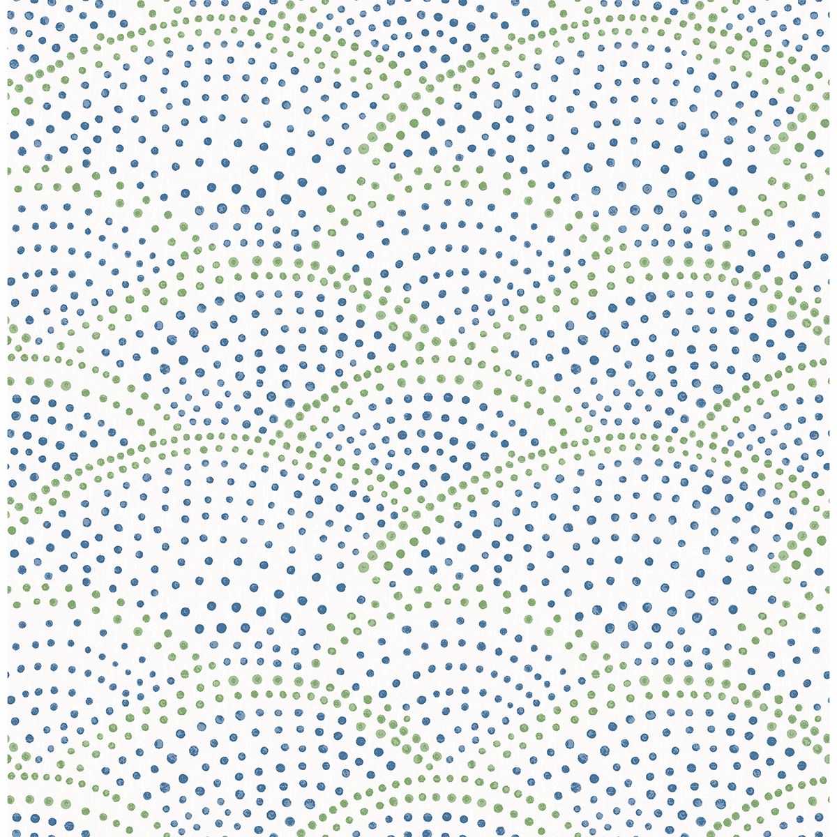 Picture of Bennett Blue Dotted Scallop Wallpaper