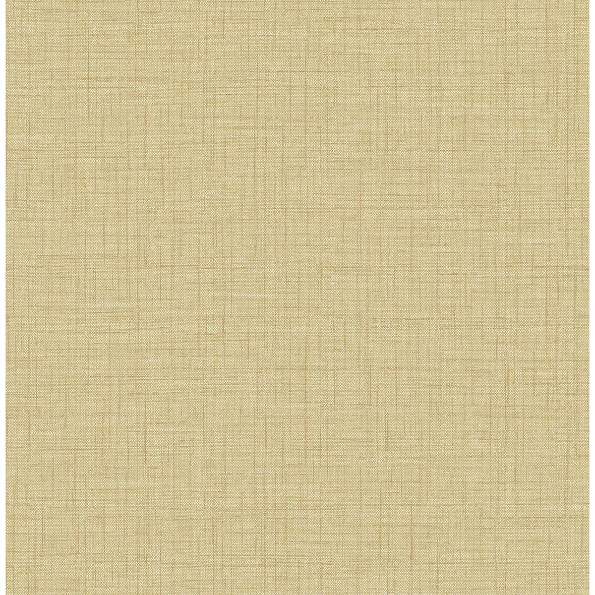Picture of Jocelyn Yellow Faux Linen Wallpaper