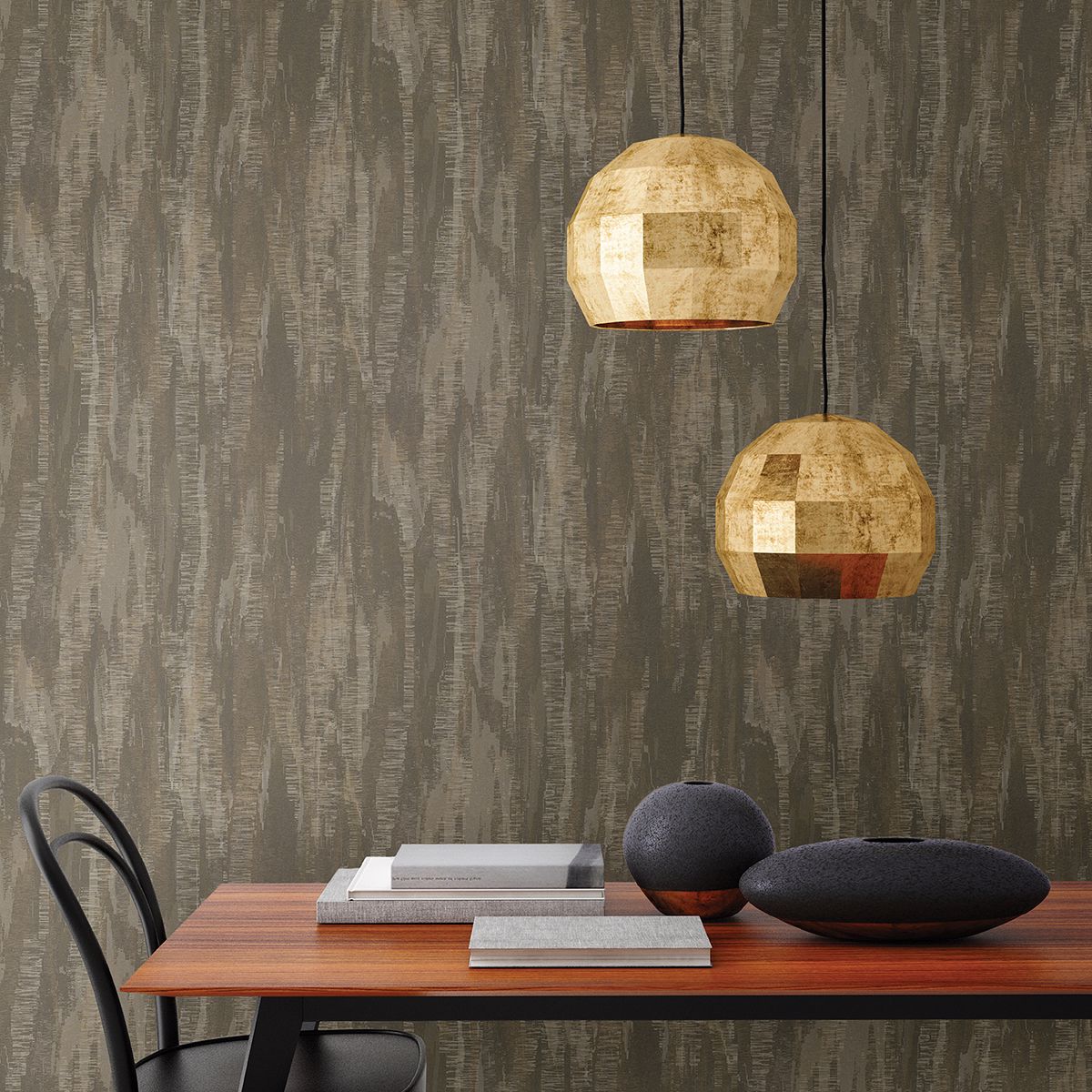 Meteor Bronze Distressed Texture Wallpaper  | Brewster Wallcovering - The WorkRm