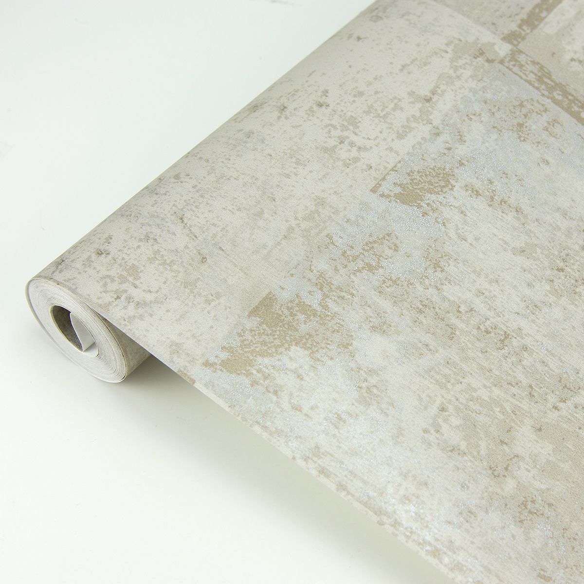 Vela Taupe Distressed Geometric Wallpaper  | Brewster Wallcovering - The WorkRm