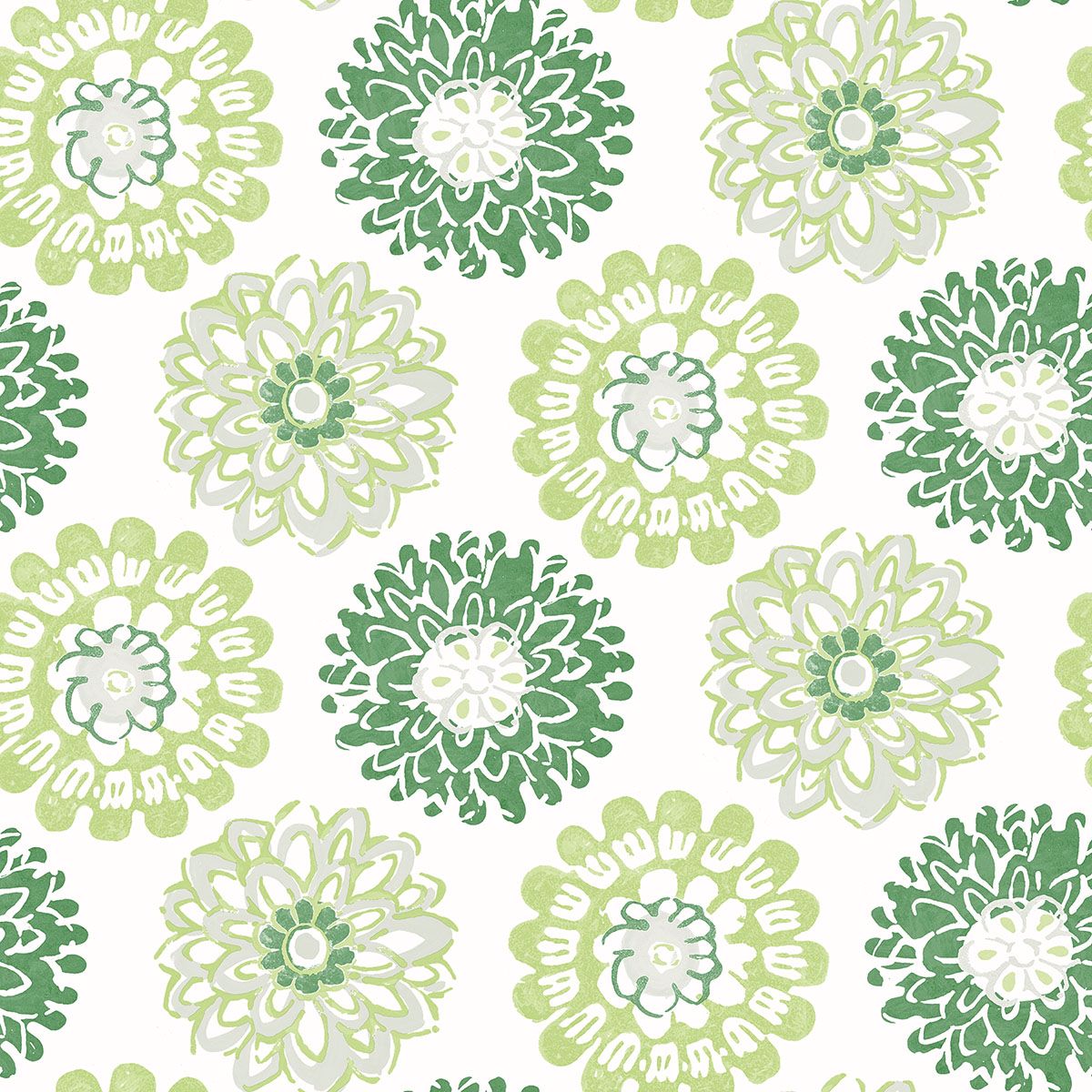 Picture of Sunkissed Green Floral Wallpaper