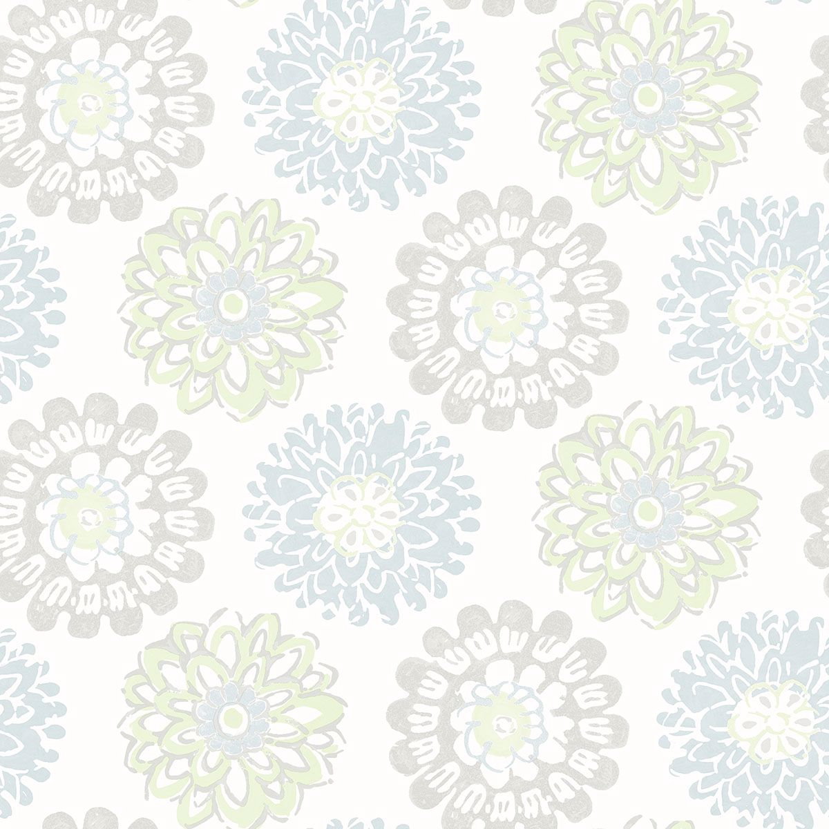 Picture of Sunkissed Light Green Floral Wallpaper