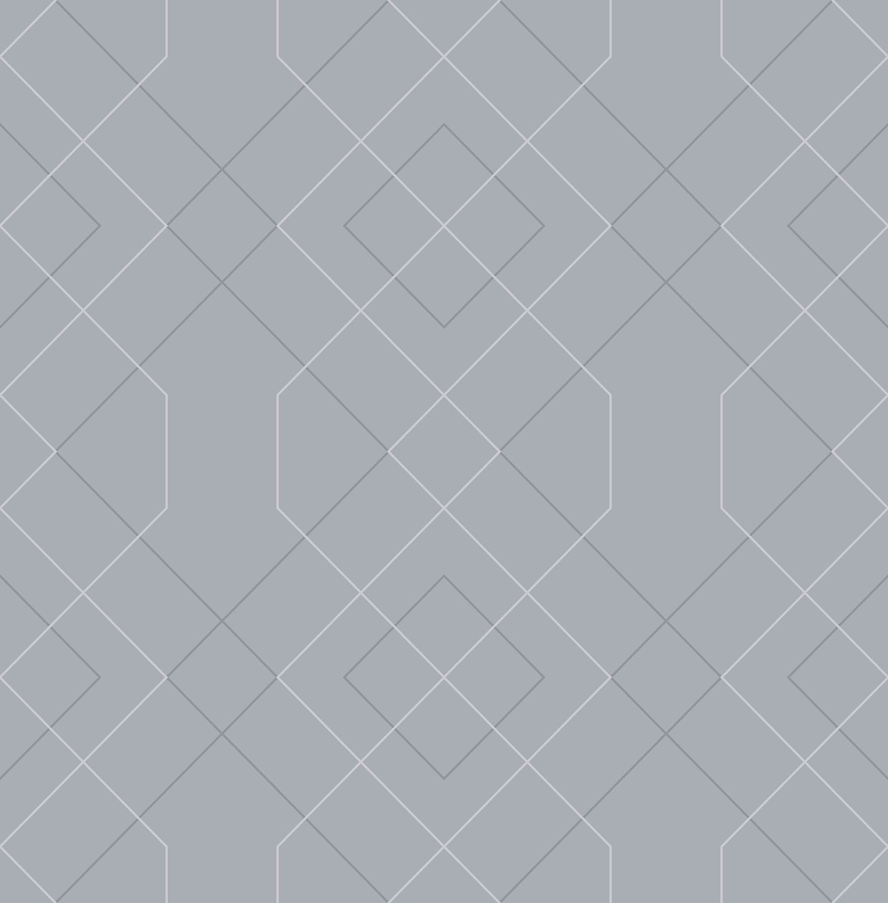 Picture of Ballard Pewter Geometric Wallpaper- Scott Living