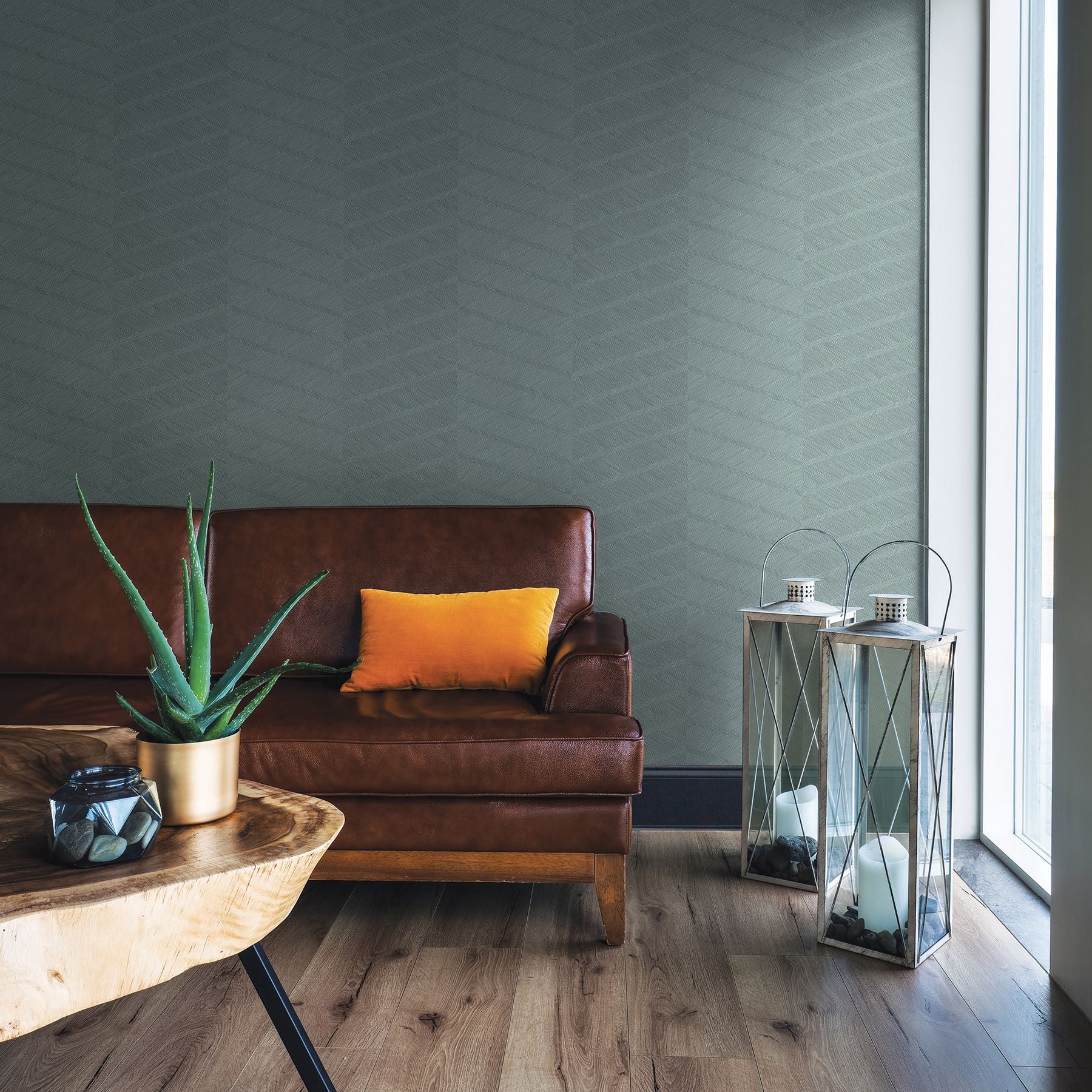 Aspen Aqua Chevron Wallpaper- Scott Living  | Brewster Wallcovering - The WorkRm