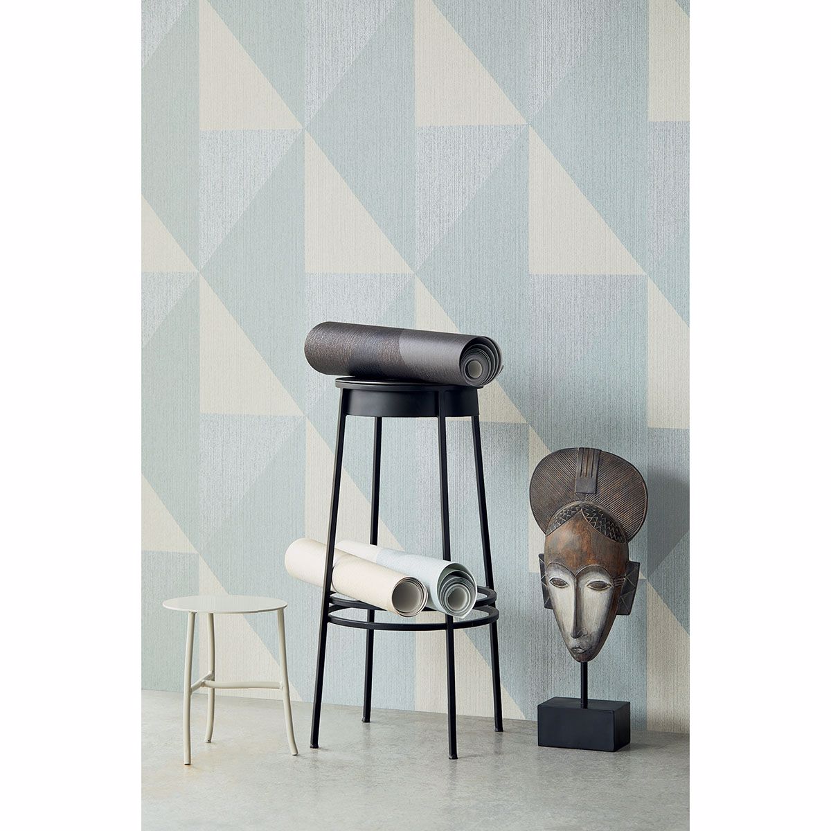 Diamond Light Blue Tri-Tone Geometric Wallpaper  | Brewster Wallcovering - The WorkRm