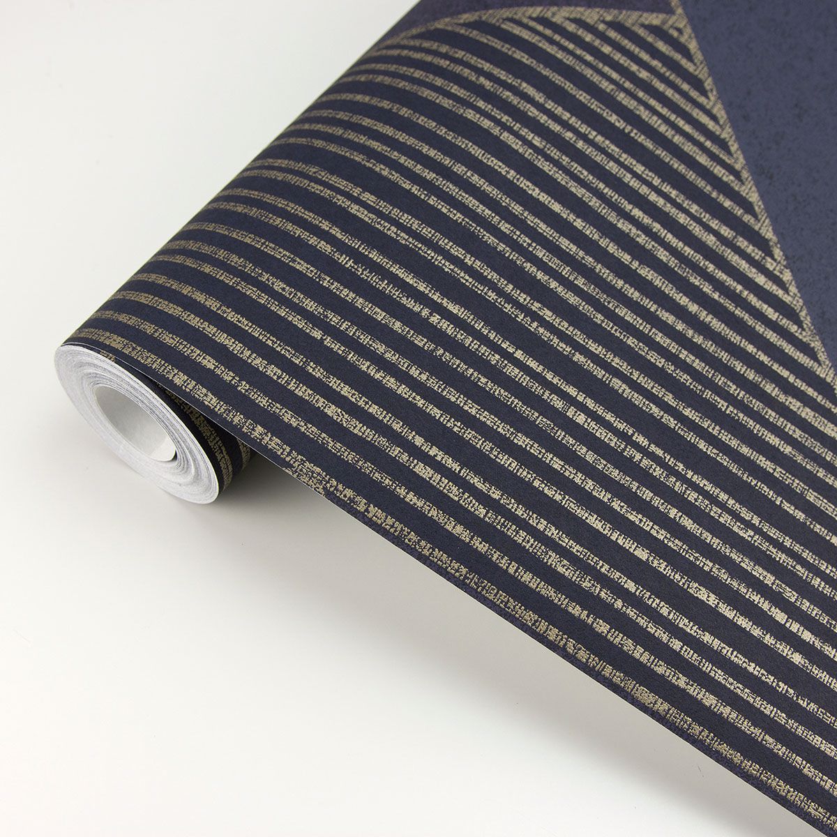 Art Deco Dark Blue Glam Geometric Wallpaper  | Brewster Wallcovering - The WorkRm