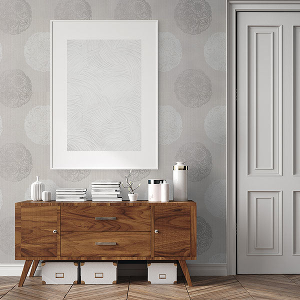 Cordova Pewter Medallion  | Brewster Wallcovering - The WorkRm