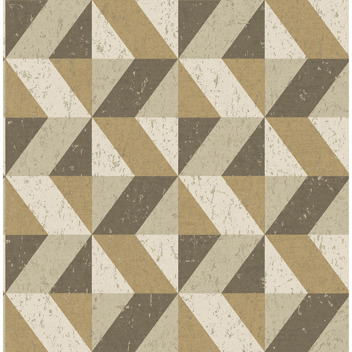 Brewster Wallcovering-Cerium Gold Concrete Geometric Wallpaper