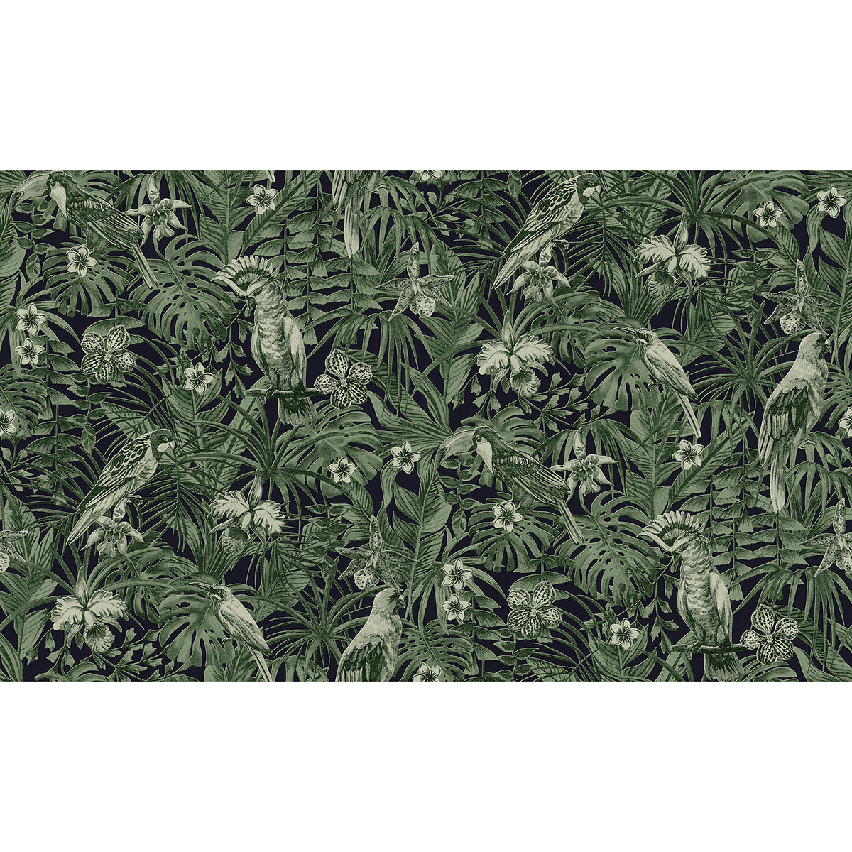 Picture of Susila Green Tropical Wallpaper