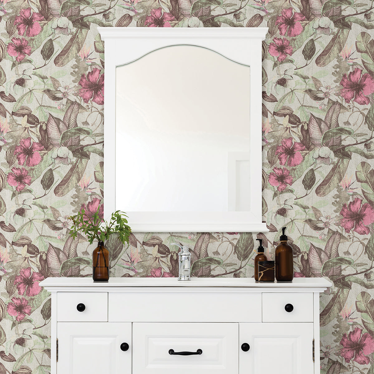 Kailano Pastel Botanical Wallpaper - Brewster Wallcovering