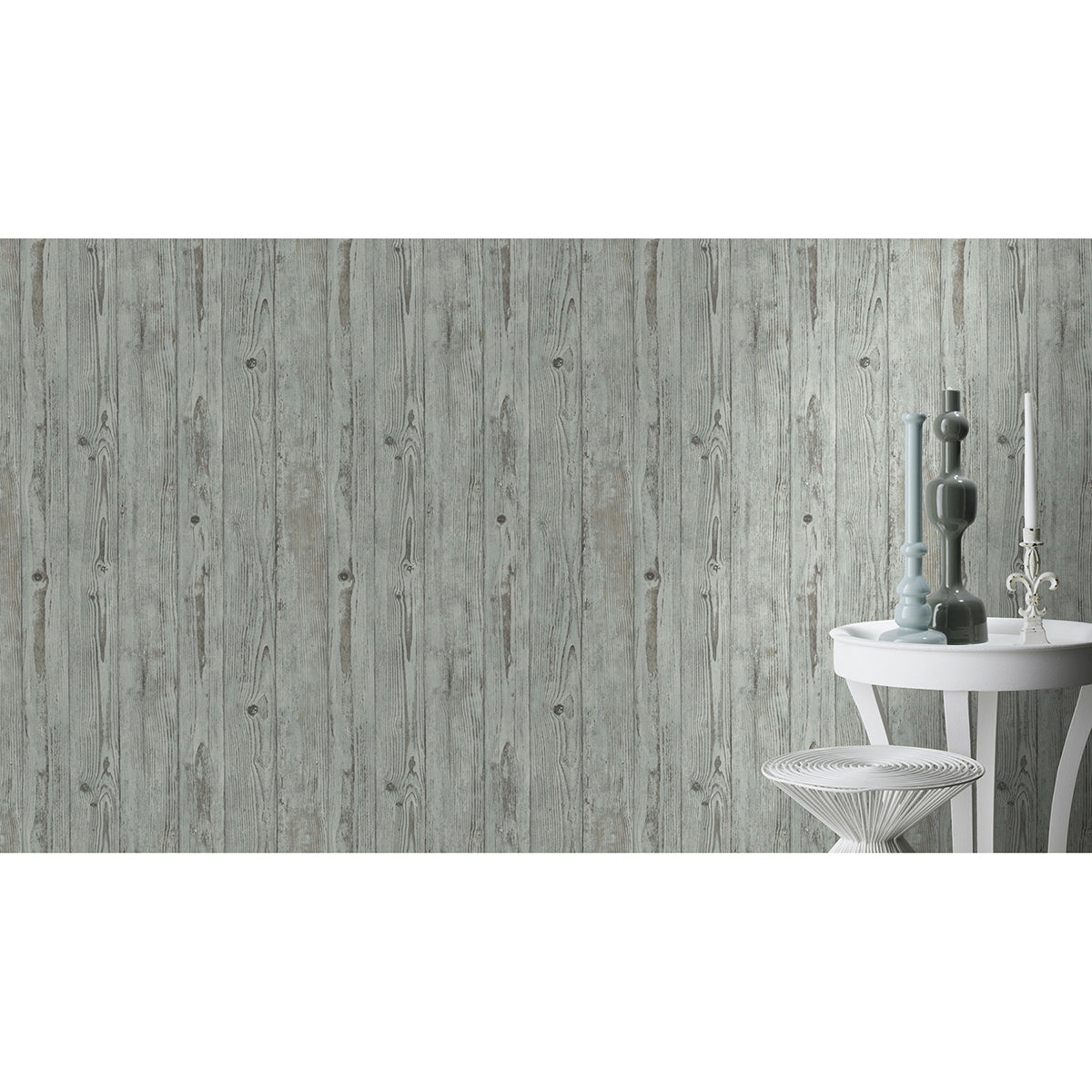 Albright Light Blue Weathered Oak Panels Wallpaper  | Brewster Wallcovering - The WorkRm