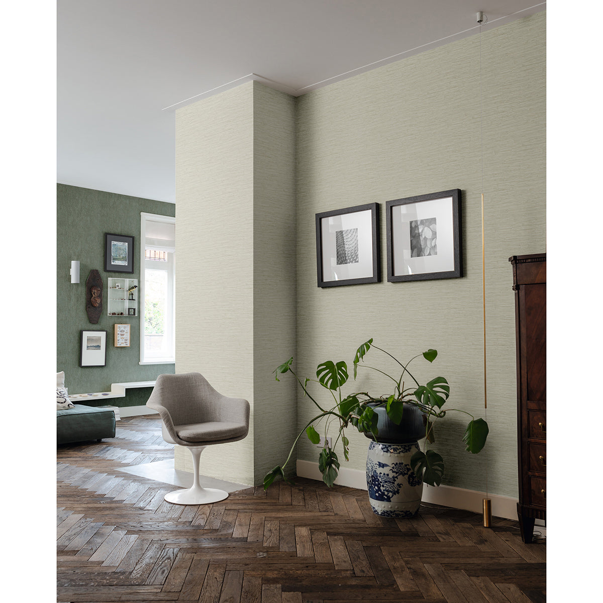 Hutton Mint Tile Wallpaper - Brewster Wallcovering