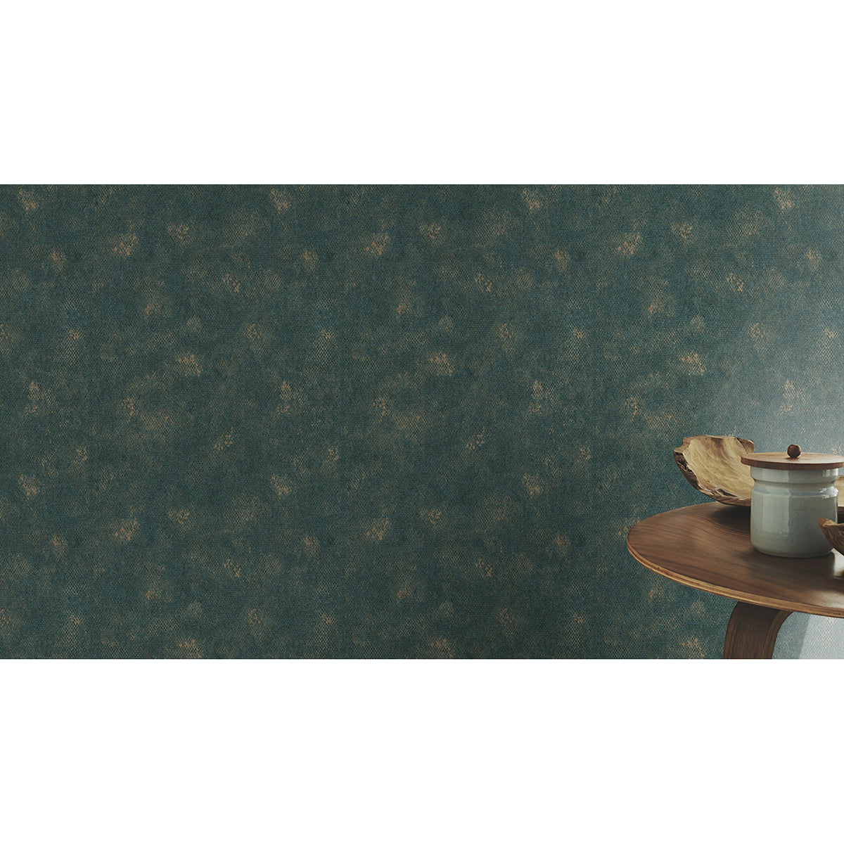 Roderick Teal Faux Snakeskin Wallpaper  | Brewster Wallcovering