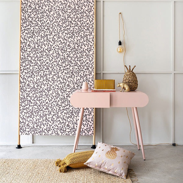 Damisa Blush Leopard Print Wallpaper  | Brewster Wallcovering - The WorkRm