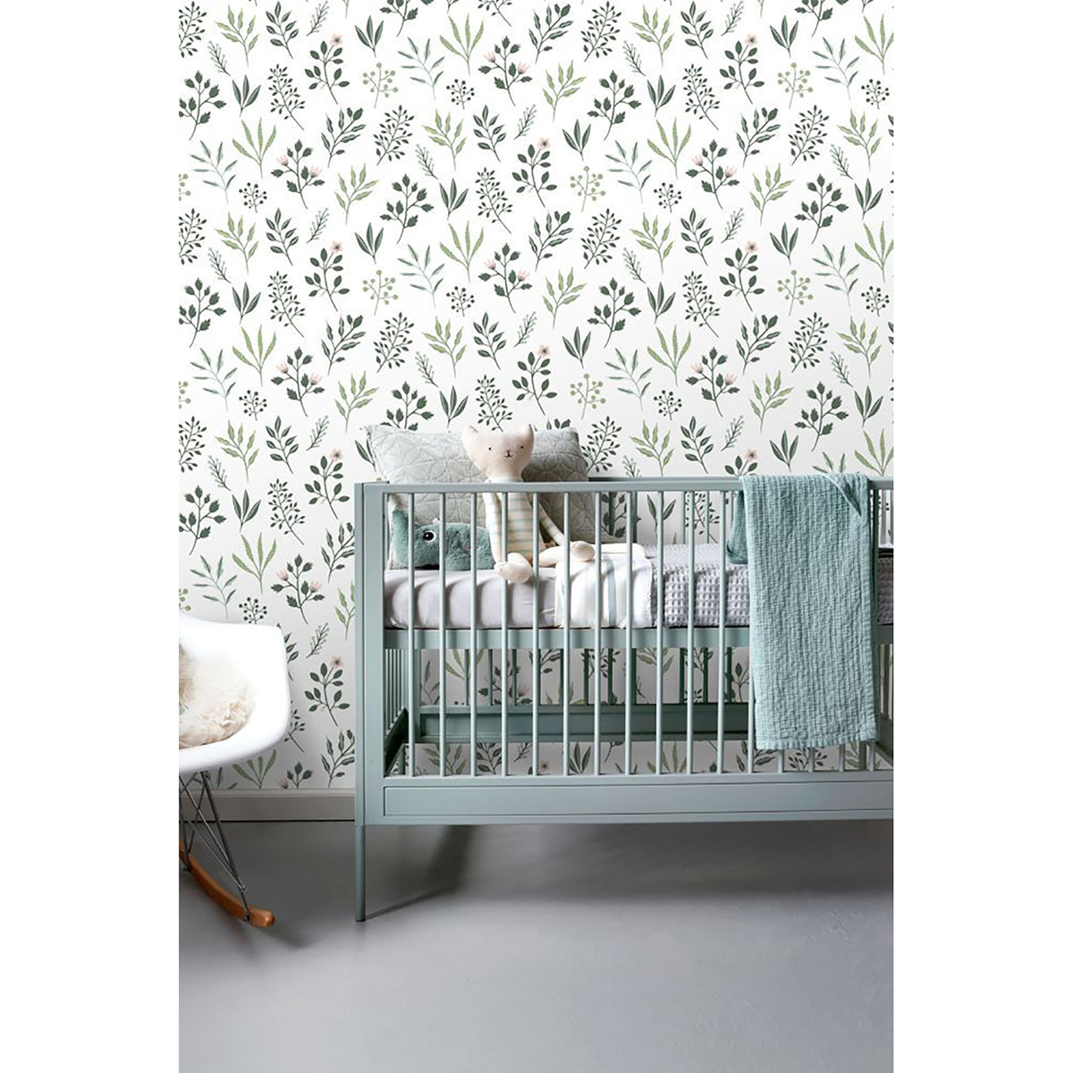 Cynara White Scandinavian Floral Wallpaper  | Brewster Wallcovering - The WorkRm