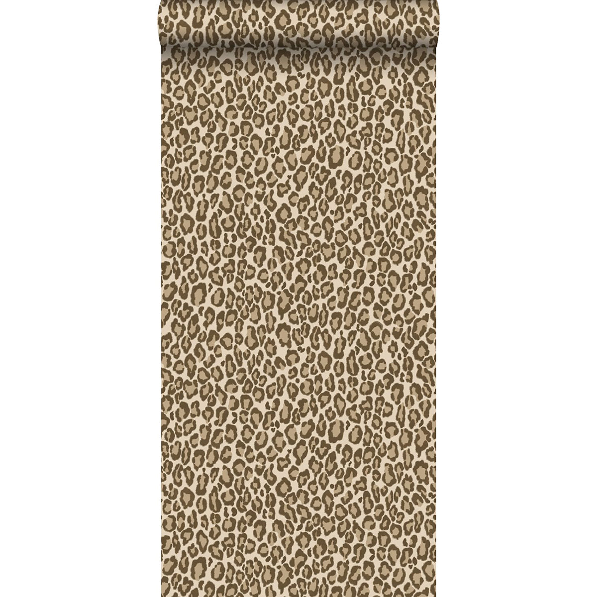 Cicely Brown Leopard Skin Wallpaper - Brewster Wallcovering