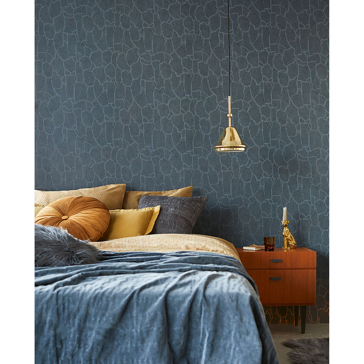 Kordofan Indigo Giraffe Wallpaper  | Brewster Wallcovering - The WorkRm