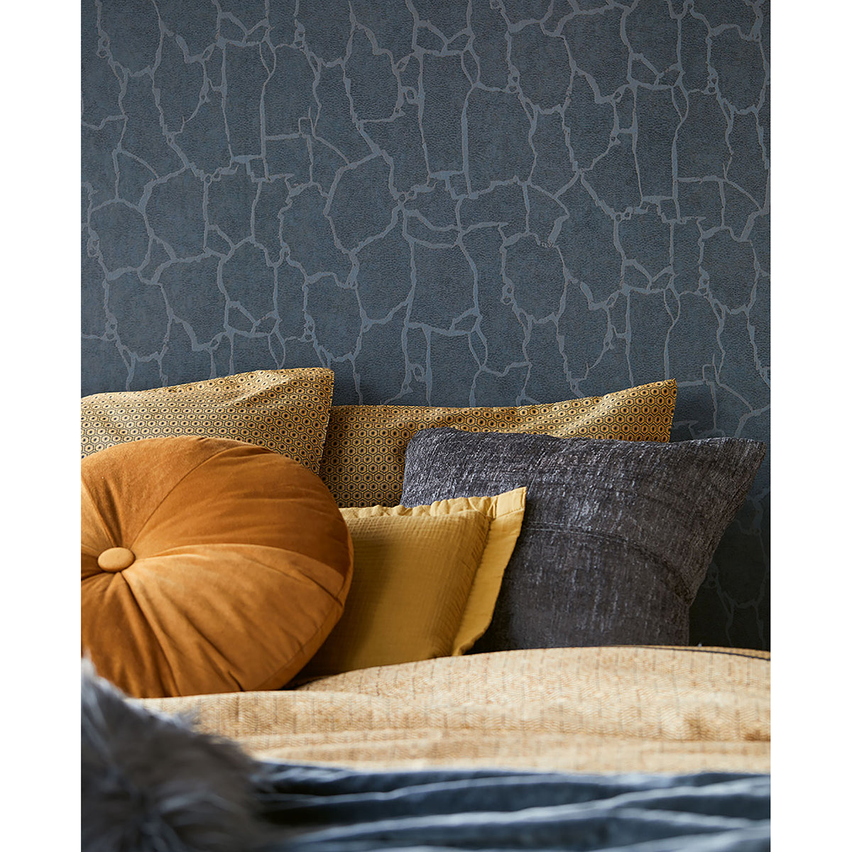 Kordofan Indigo Giraffe Wallpaper  | Brewster Wallcovering - The WorkRm