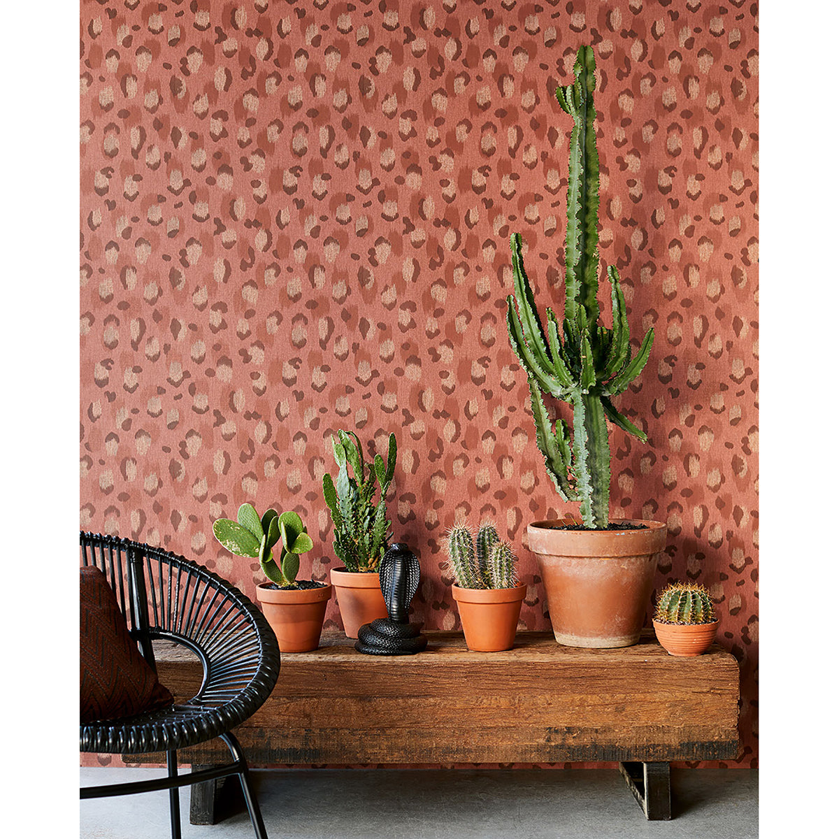 Javan Rust Leopard Wallpaper  | Brewster Wallcovering - The WorkRm