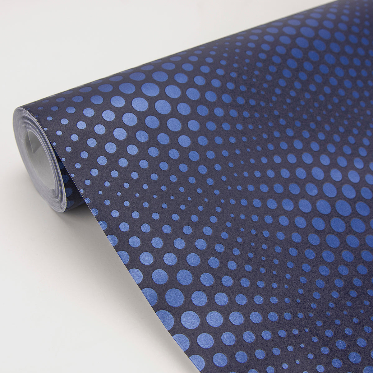 Milo Blue Bubble Geometric Wallpaper  | Brewster Wallcovering - The WorkRm