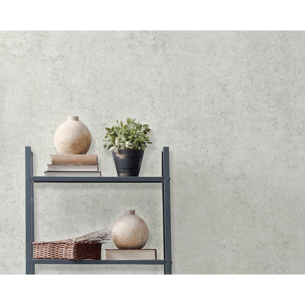 Joaquin Light Grey Faux Cement Wallpaper - Brewster Wallcovering