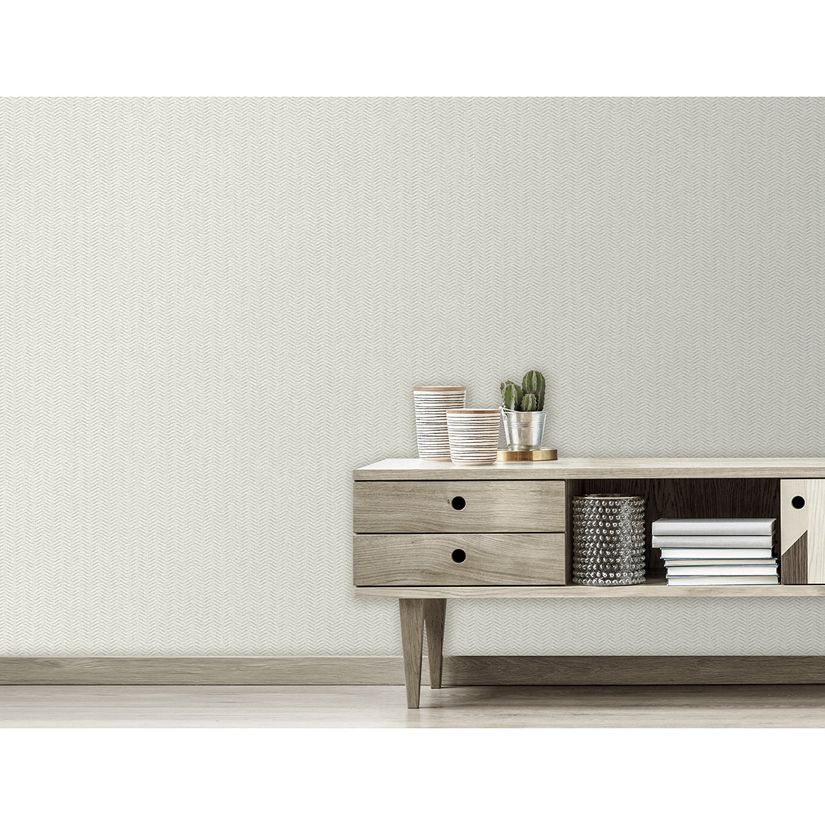 Jude Taupe Woven Waves Wallpaper  | Brewster Wallcovering - The WorkRm