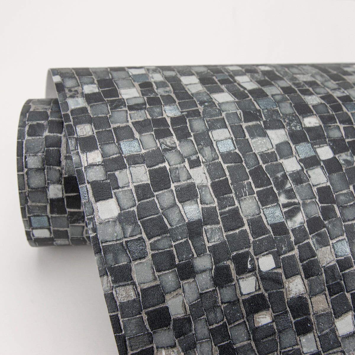 Ziggy Charcoal Stone Mosaic Wallpaper  | Brewster Wallcovering - The WorkRm