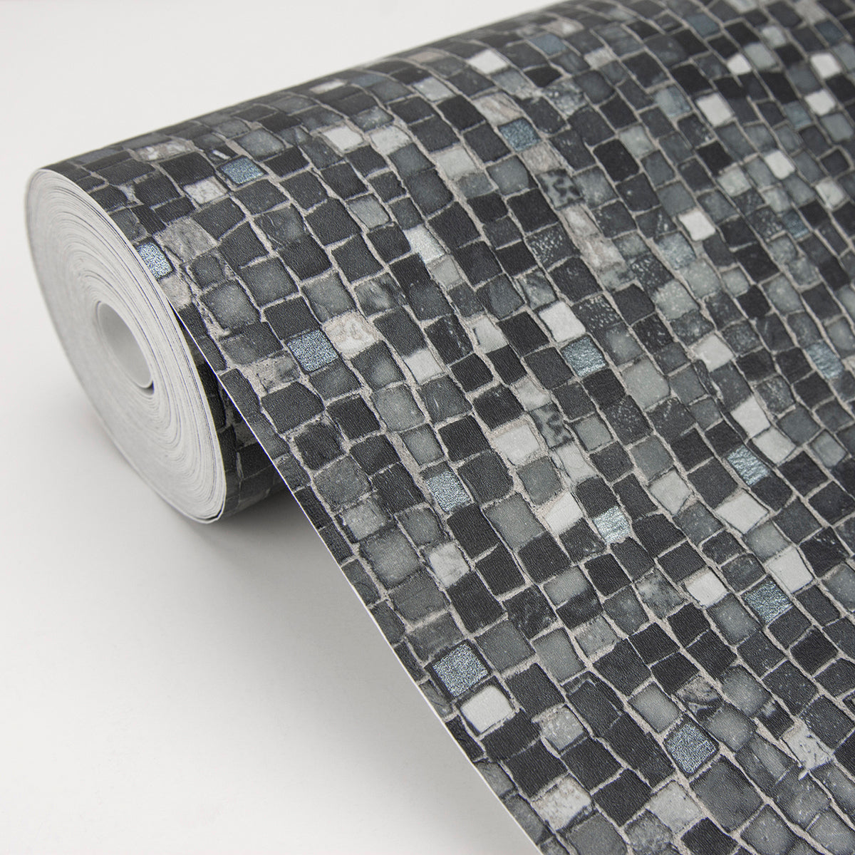 Ziggy Charcoal Stone Mosaic Wallpaper  | Brewster Wallcovering - The WorkRm