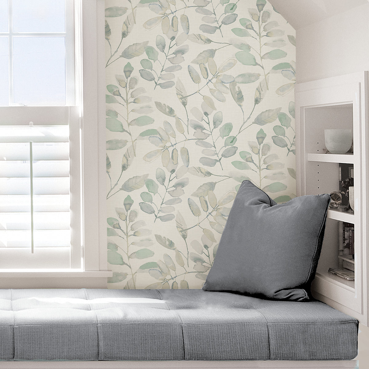 Fable Leaf Peel and Stick Wallpaper  | Brewster Wallcovering