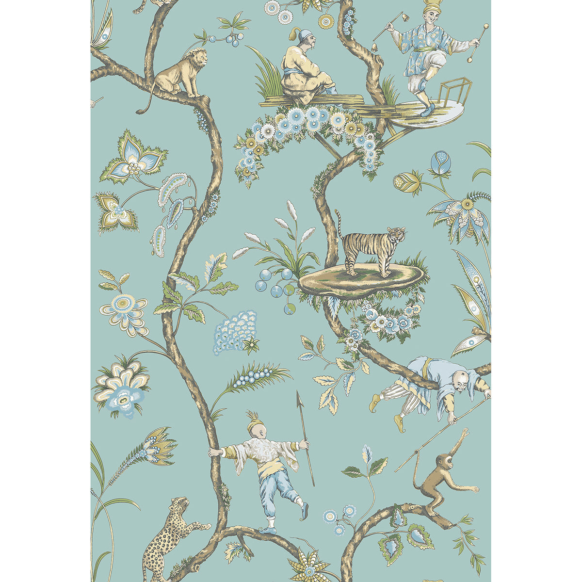 Picture of Robin Egg Chinoise Exotique Scalamandre Self Adhesive Wallpaper