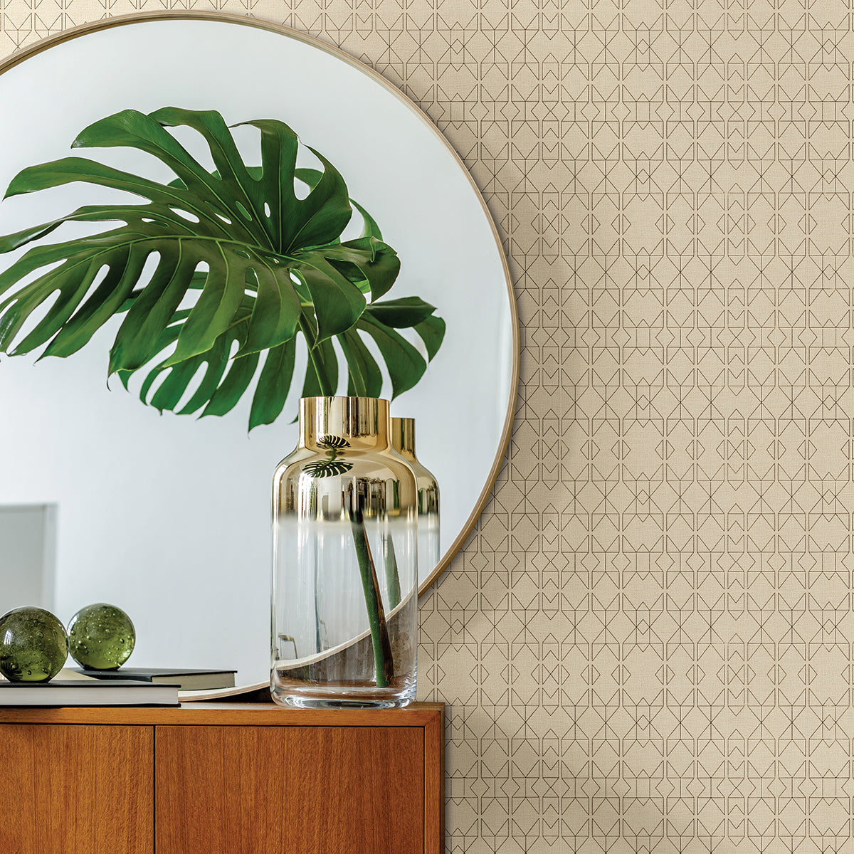 Paititi Gold Diamond Trellis Wallpaper  | Brewster Wallcovering - The WorkRm