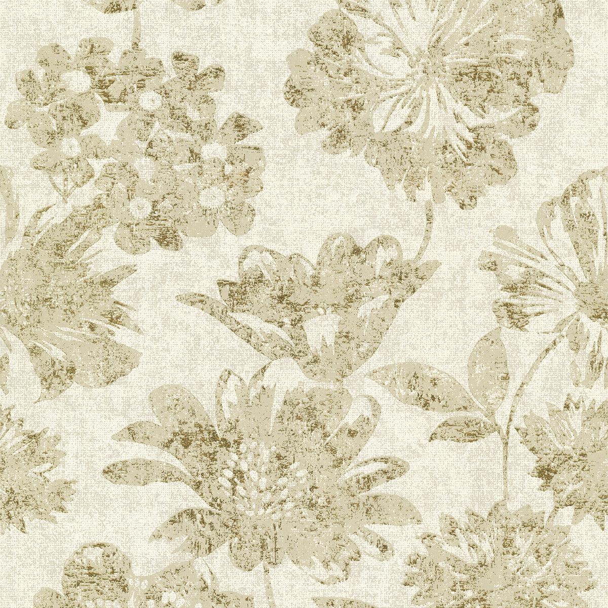 Kala Gold Floral Wallpaper  | Brewster Wallcovering - The WorkRm