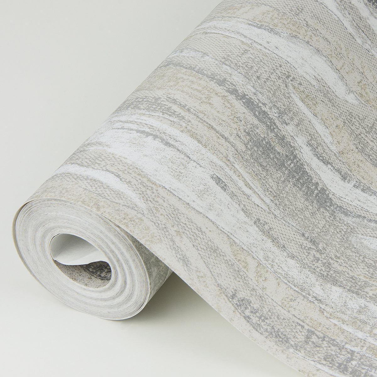 Suna Silver Woodgrain Wallpaper  | Brewster Wallcovering - The WorkRm