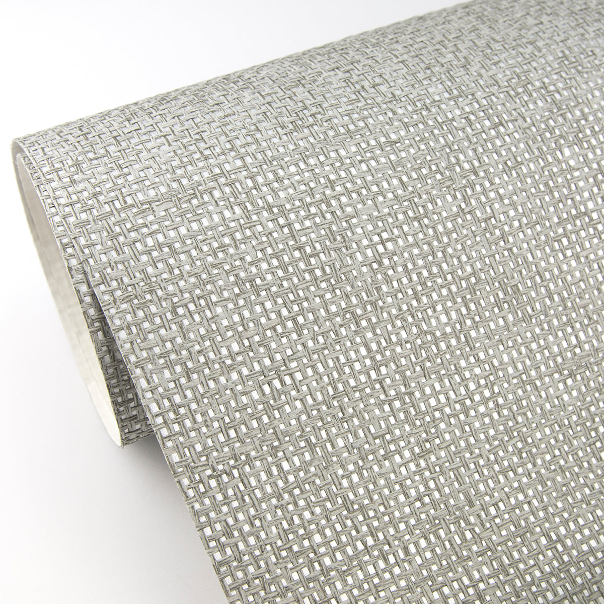 Chiang Grey Grasscloth Wallpaper - Brewster Wallcovering