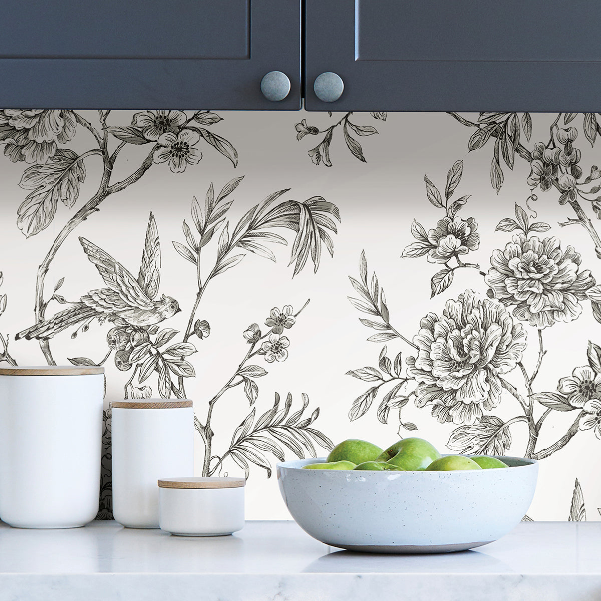 Charcoal Longwood Peel and Stick Wallpaper  | Brewster Wallcovering