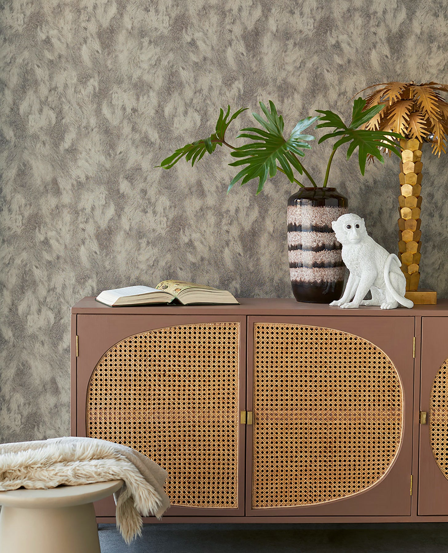 Pennine Neutral Pony Hide Wallpaper  | Brewster Wallcovering - The WorkRm