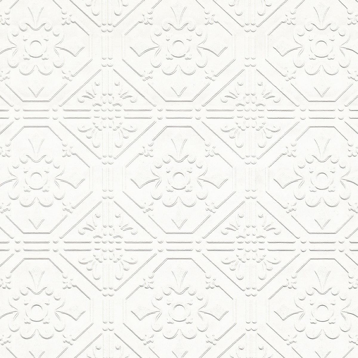 Picture of Brooklyn White Tin Paintable Wallpaper