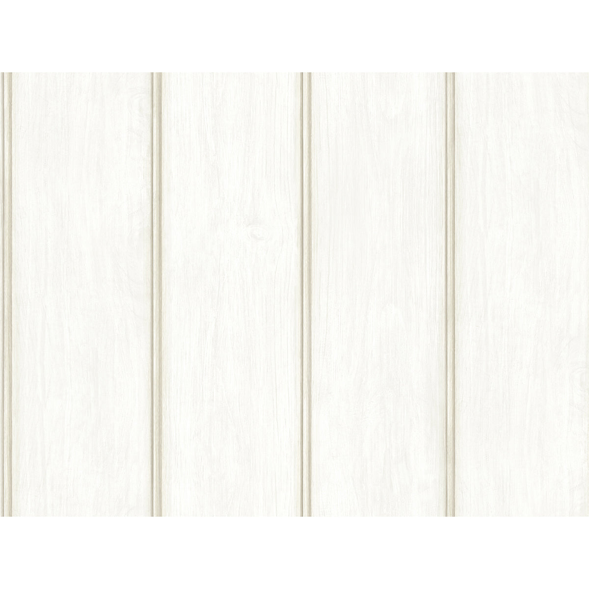 Upstate Beadboard Aged White Wood Wallpaper - Brewster Wallcovering