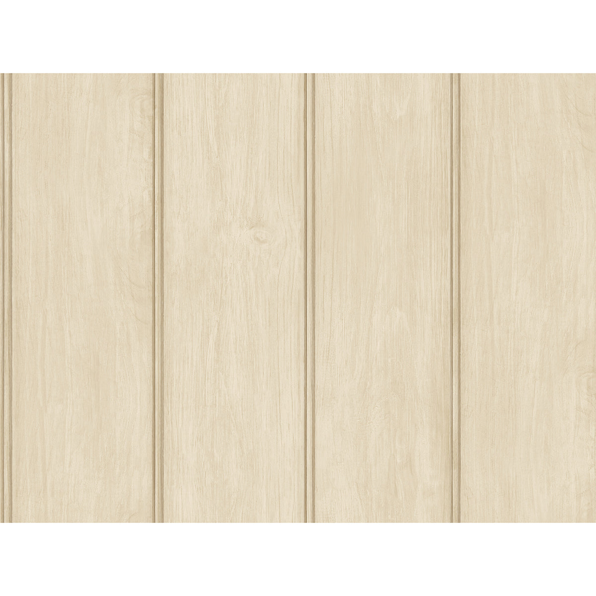 Upstate Beadboard Natural Neutral Wood Wallpaper  | Brewster Wallcovering