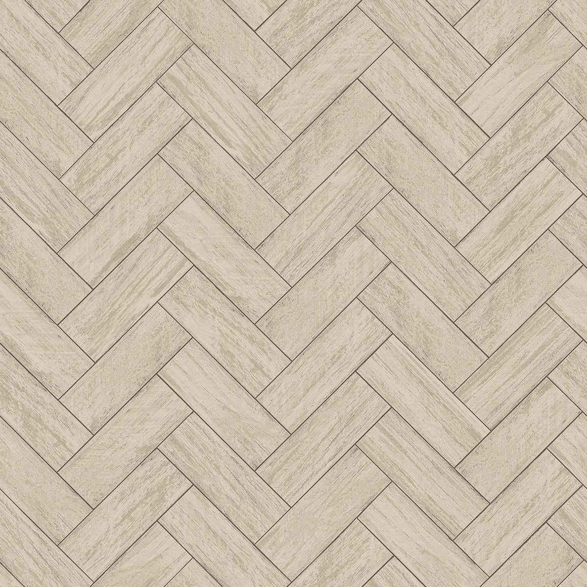 Brewster Wallcovering-Kaliko Taupe Wood Herringbone Wallpaper