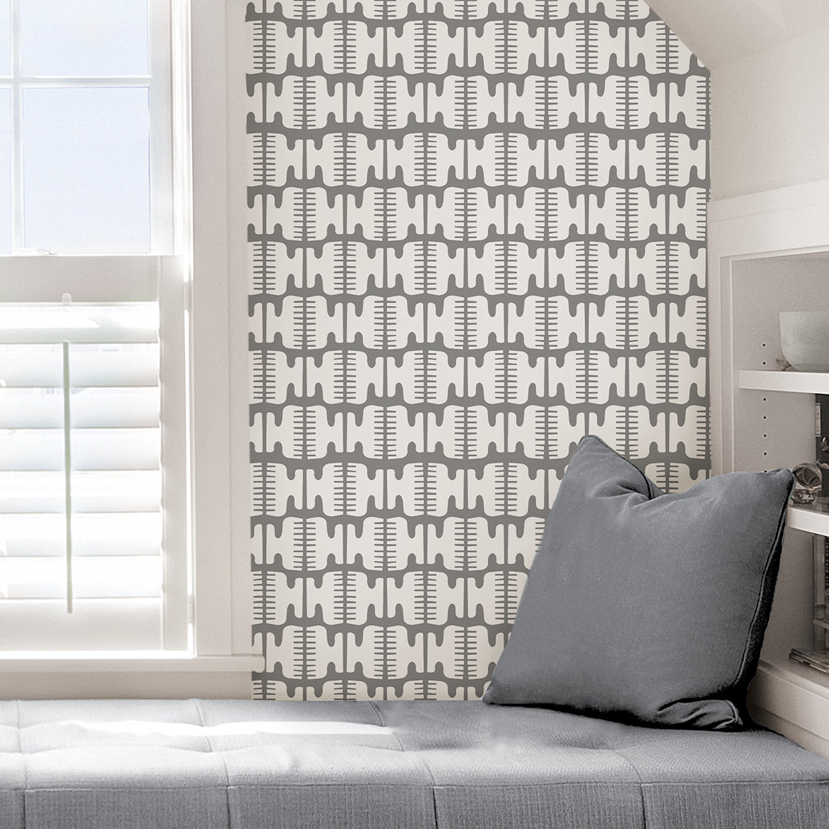 Grey Shift Peel and Stick Wallpaper  | Brewster Wallcovering