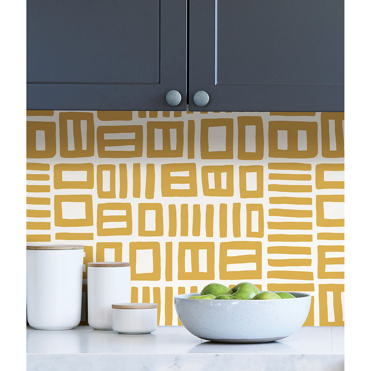 Yellow Traverse Peel and Stick Wallpaper - Brewster Wallcovering