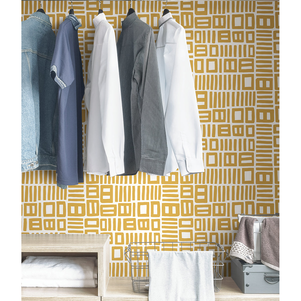 Yellow Traverse Peel and Stick Wallpaper  | Brewster Wallcovering - The WorkRm