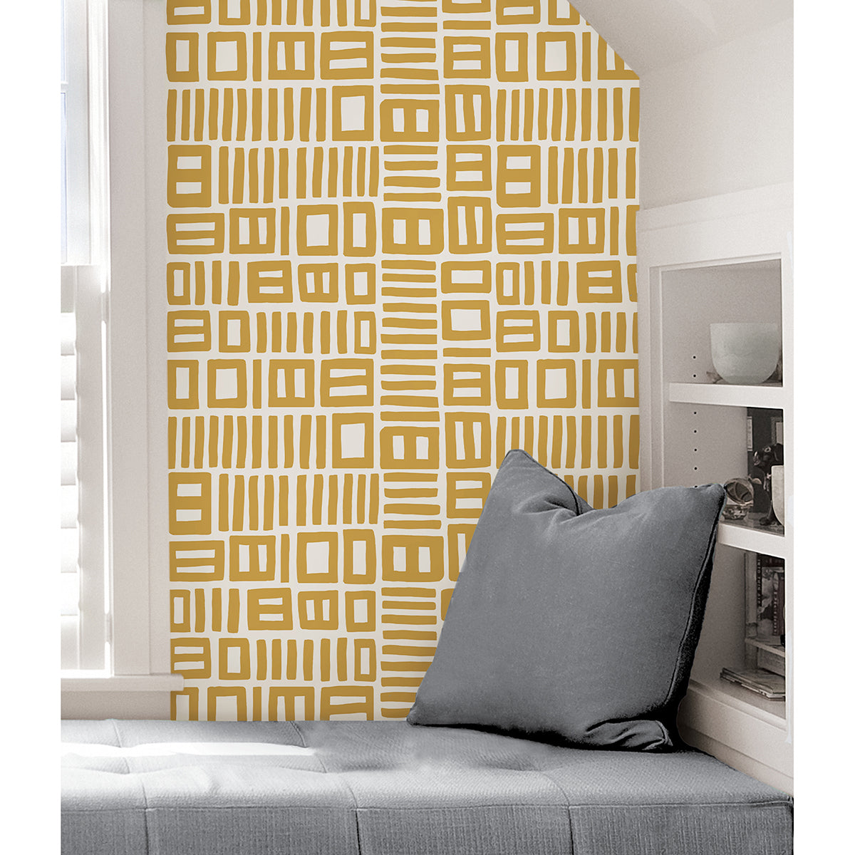 Yellow Traverse Peel and Stick Wallpaper - Brewster Wallcovering