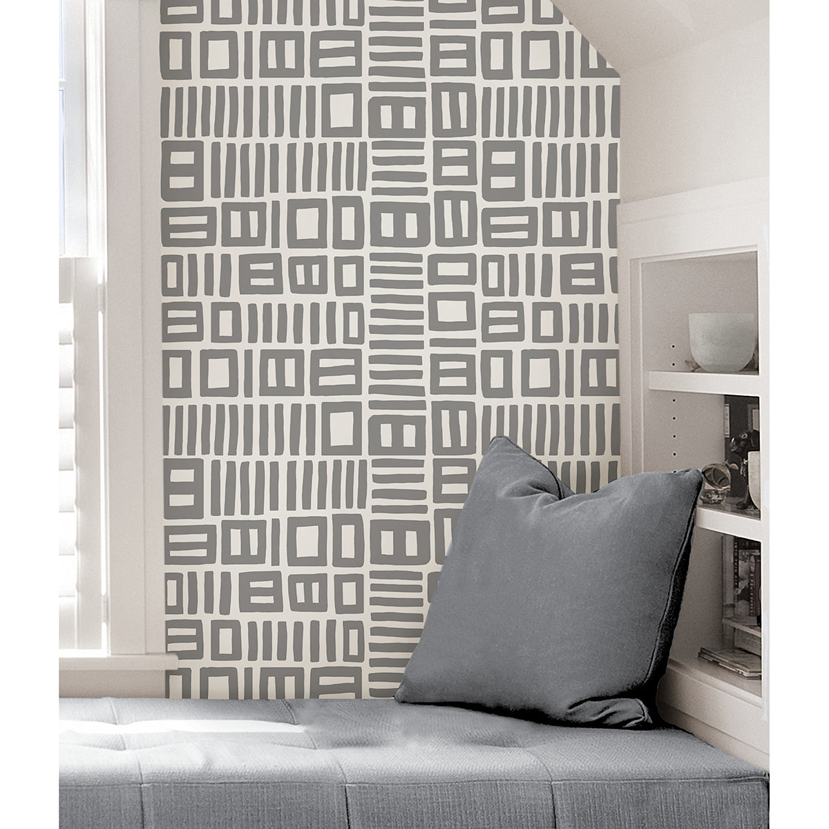 Grey Traverse Peel and Stick Wallpaper  | Brewster Wallcovering